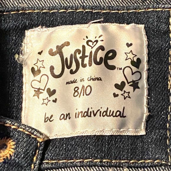 Justice Girl’s Denim Vest with Bling on Collar - Picture 7 of 8